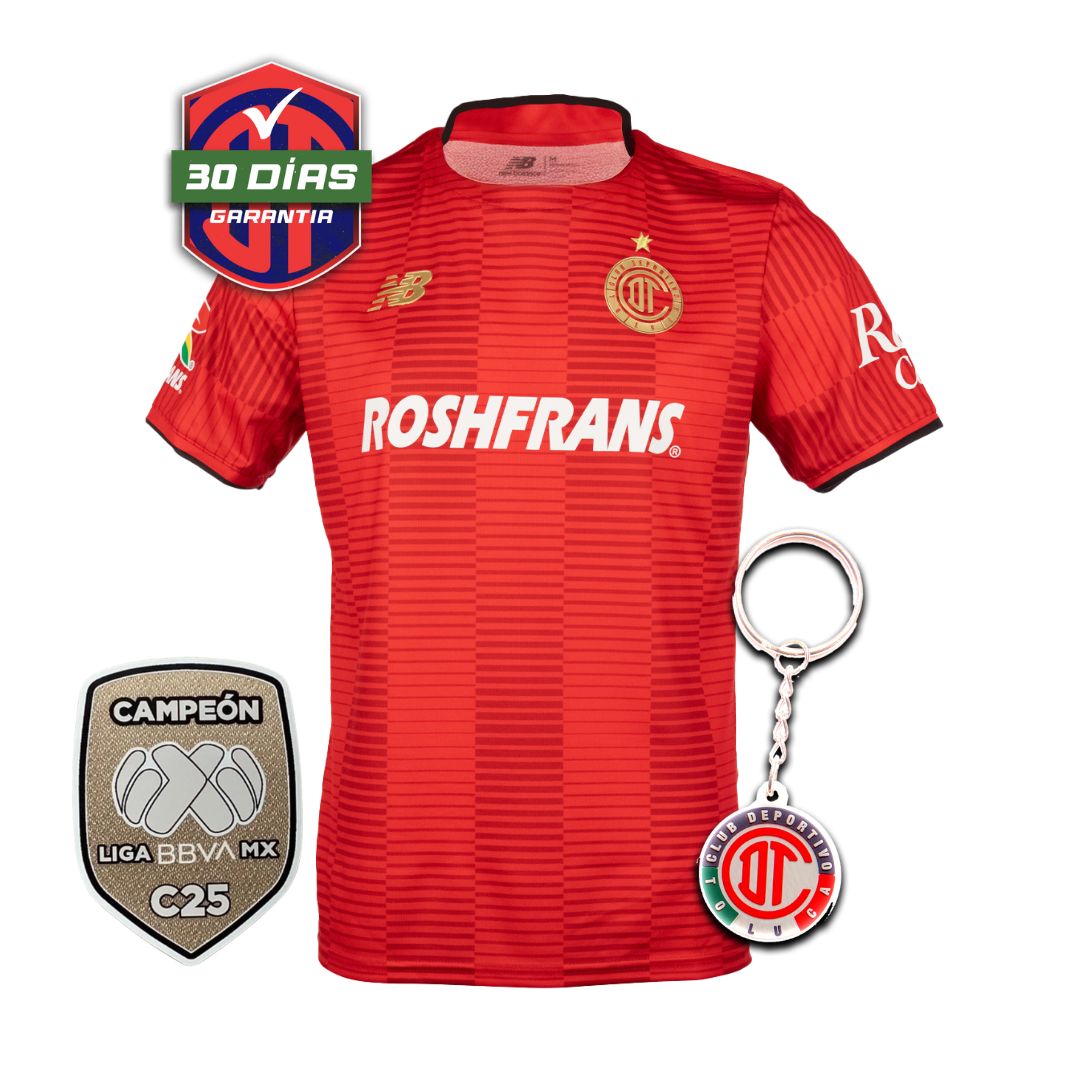 Toluca Home 2025/26 + Parche de Campeón