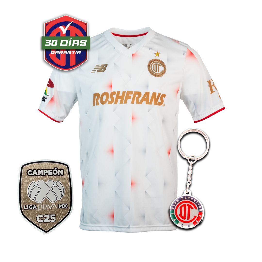 Toluca Away 2025/26 + Parche de Campeón