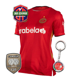 Toluca Home Mujer 2025/26 + Parche de Campeón