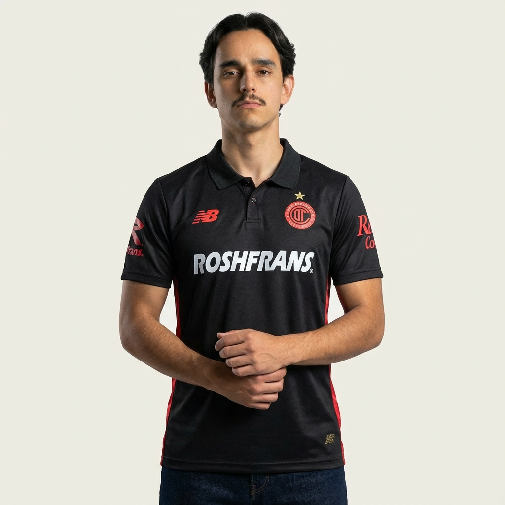Toluca Third Negro 2025/26 + Parche de Campeón