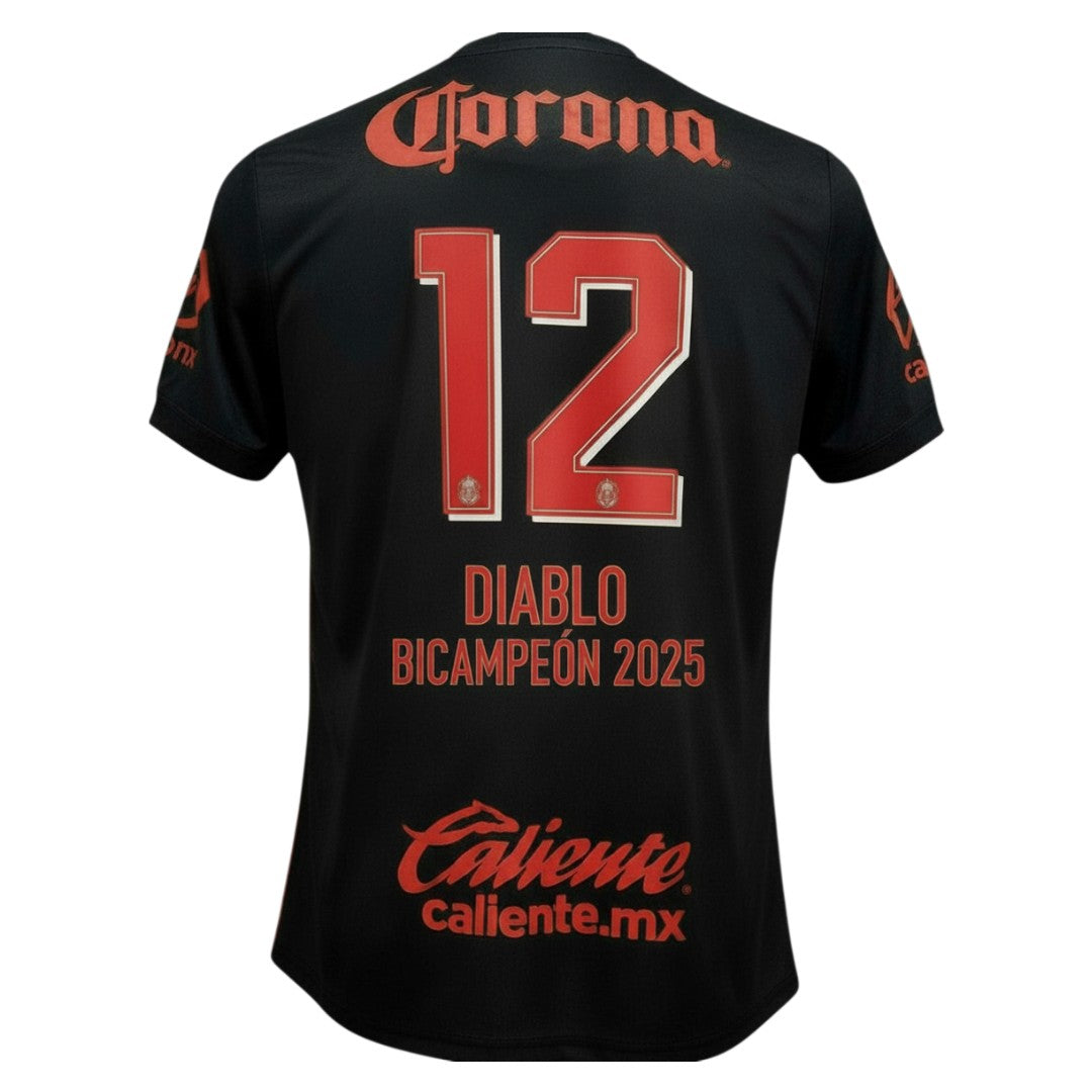 Toluca Third Negro 2025/26 - Diablo Bicampeones 🏆